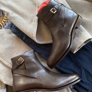 Carmina Chestnut Leather Ankle Boots Sz 10 / 10.5